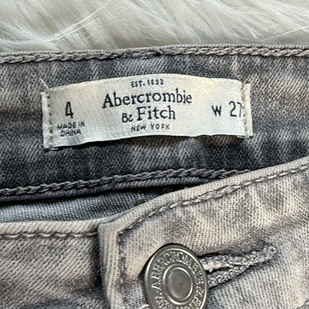 Abercrombie Light Gray Stretch Skinny Jeans - Picture 3 of 5